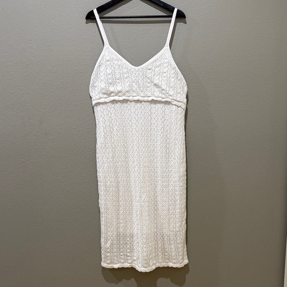 525 White Knit Sleeveless Midi Dress Size XL - Picture 1 of 5